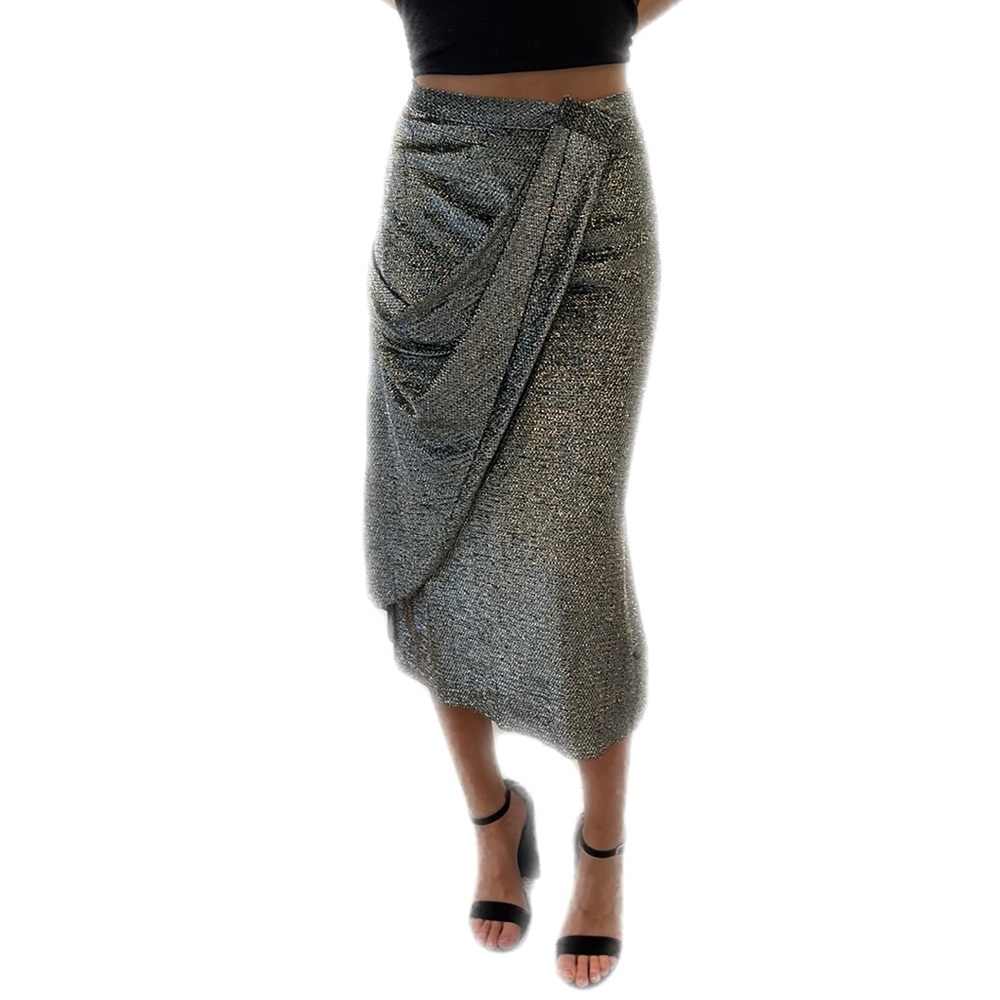 Vintage high waisted silver skirt